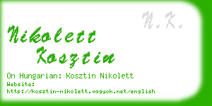 nikolett kosztin business card